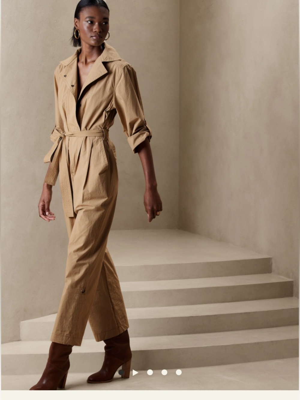 Banana Republic Cotton Chino Jumpsuit